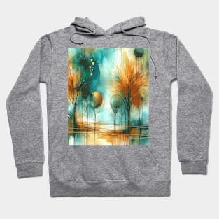 Abstract Watercolor Trees Hoodie